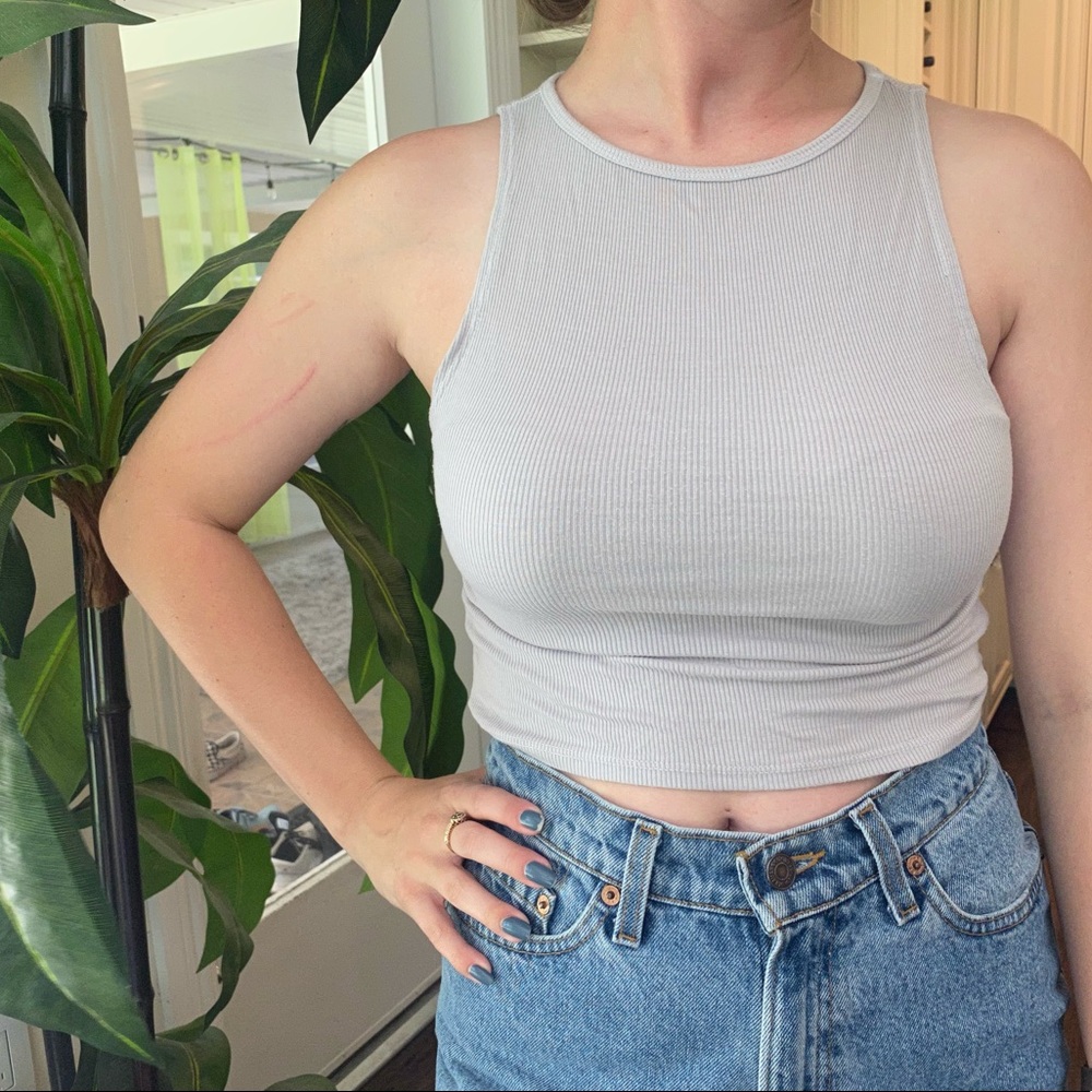High Neck Crop Top